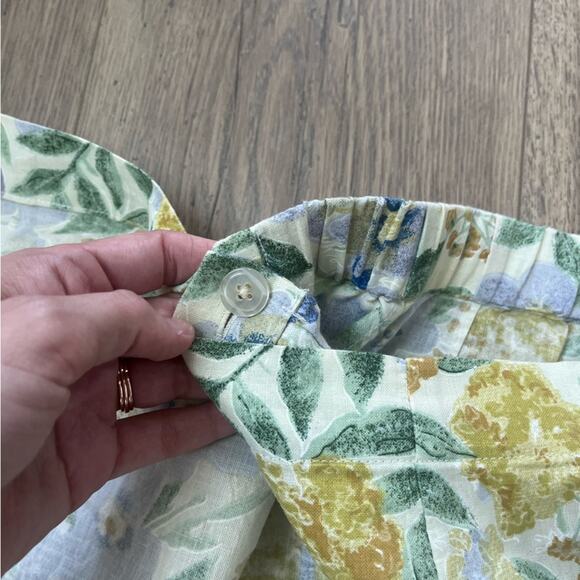 Vintage Floral American Eagle Linen Wrap Skirt Sz 6 Cottage Core - Picture 4 of 6